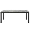 Modway EEI-1509-BRN-GRY Maine Outdoor Patio Dining Brown Gray 80’’ Table MDY-EEI-1509-BRN-GRY