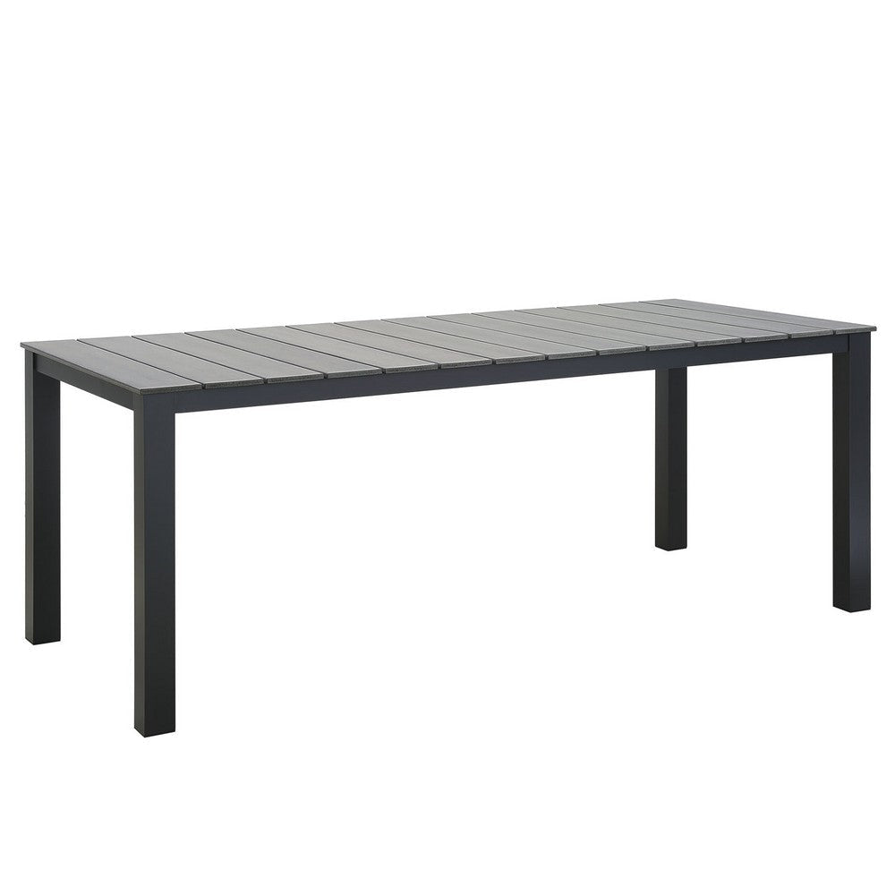 Modway EEI-1509-BRN-GRY Maine Outdoor Patio Dining Brown Gray, 80" Table