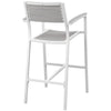 White Light Gray Maine Outdoor Patio Bar Stool - No Shipping Charges MDY-EEI-1510-WHI-LGR