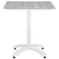 White Light Gray Maine 28’ Outdoor Patio Dining Table - No Shipping Charges MDY-EEI-1514-WHI-LGR