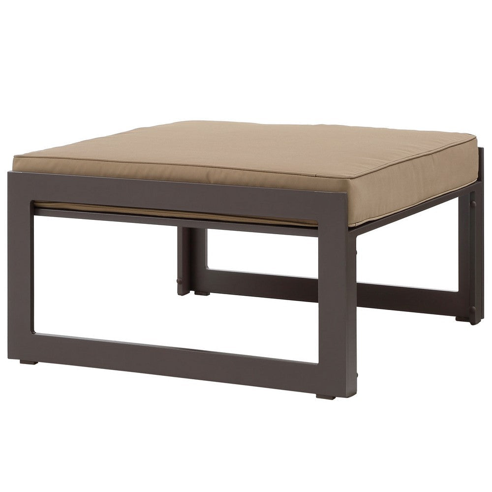 Fortuna Outdoor Patio Ottoman - No Shipping Charges MDY-EEI-1521-BRN-MOC