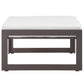 Modway Fortuna Aluminum Outdoor Patio Ottoman in Brown White MDY-EEI-1521-BRN-WHI