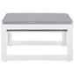 Modway Fortuna Aluminum Outdoor Patio Ottoman in White Gray MDY-EEI-1521-WHI-GRY