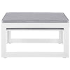 Modway Fortuna Aluminum Outdoor Patio Ottoman in White Gray MDY-EEI-1521-WHI-GRY