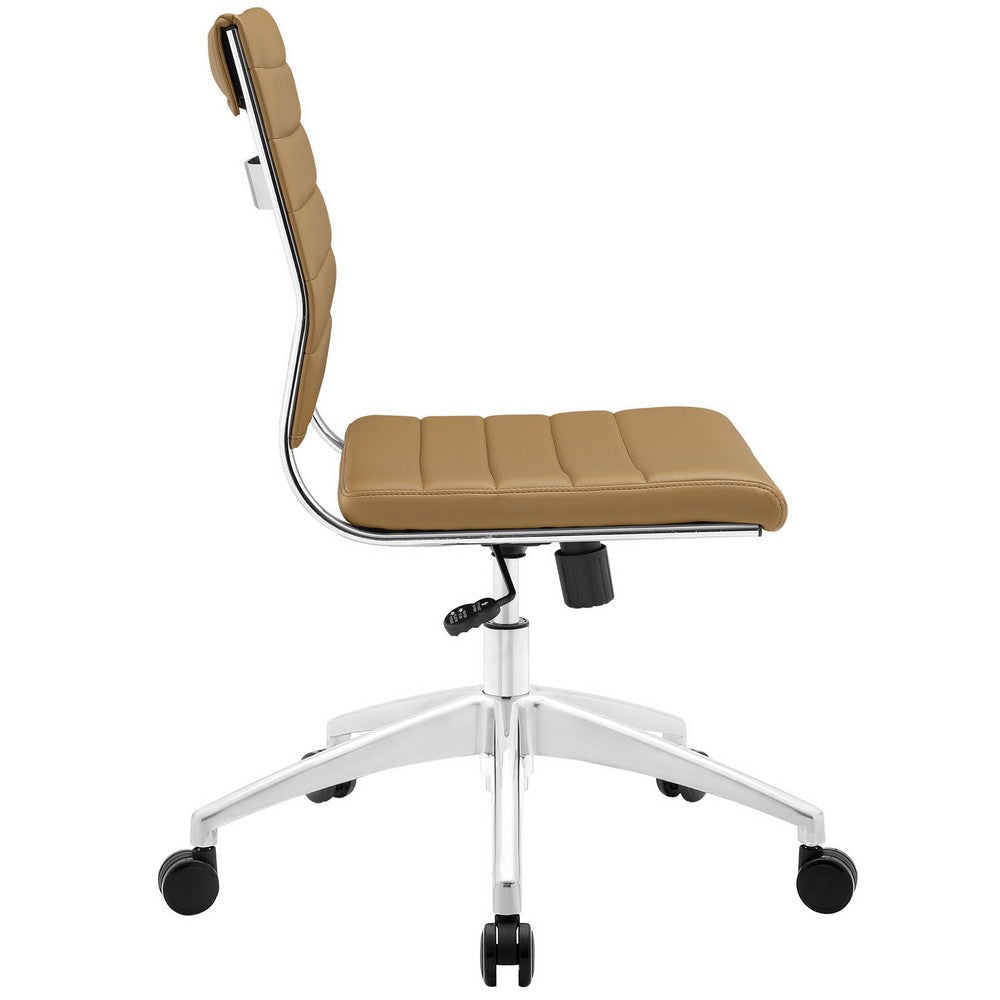 Tan Jive Armless Mid Back Office Chair - No Shipping Charges MDY-EEI-1525-TAN