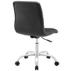 Black Ripple Armless Mid Back Office Chair - No Shipping Charges MDY-EEI-1532-BLK