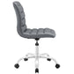 Gray Ripple Armless Mid Back Office Chair - No Shipping Charges MDY-EEI-1532-GRY