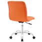 Modway Ripple Ribbed Armless Mid Back Swivel Computer Desk Office Chair In Orange MDY-EEI-1532-ORA