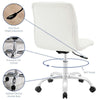 34 Inch Modern Office Chair Chrome Star Base Channel Tufting White - No Shipping Charges MDY-EEI-1532-WHI