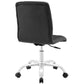 Black Prim Armless Mid Back Office Chair - No Shipping Charges MDY-EEI-1533-BLK