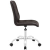 Brown Prim Armless Mid Back Office Chair - No Shipping Charges MDY-EEI-1533-BRN