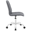 Gray Prim Armless Mid Back Office Chair - No Shipping Charges MDY-EEI-1533-GRY