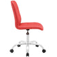 Red Prim Armless Mid Back Office Chair - No Shipping Charges MDY-EEI-1533-RED