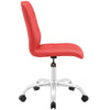 Red Prim Armless Mid Back Office Chair - No Shipping Charges MDY-EEI-1533-RED