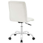 White Prim Armless Mid Back Office Chair - No Shipping Charges MDY-EEI-1533-WHI