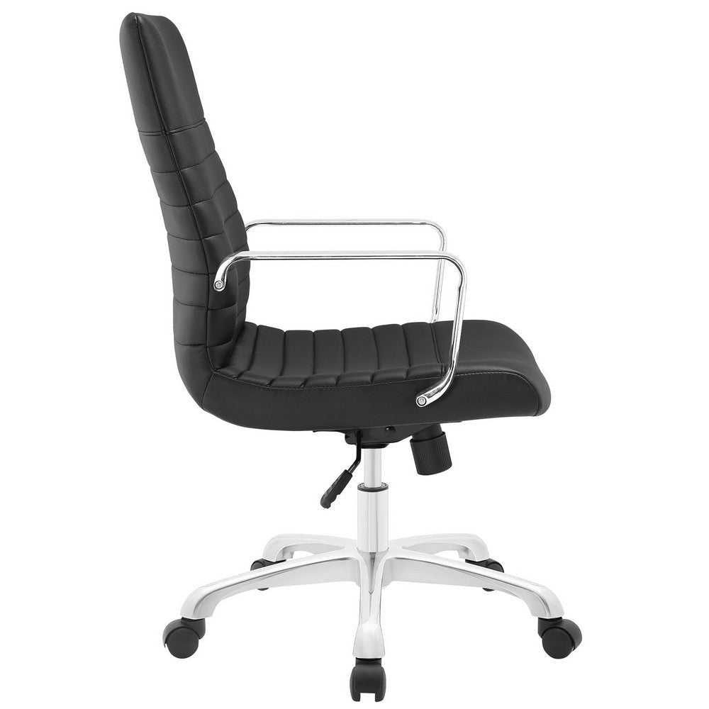 Black Finesse Mid Back Office Chair - No Shipping Charges MDY-EEI-1534-BLK