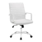 White Finesse Mid Back Office Chair - No Shipping Charges MDY-EEI-1534-WHI