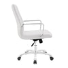 White Finesse Mid Back Office Chair - No Shipping Charges MDY-EEI-1534-WHI