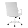 White Finesse Mid Back Office Chair - No Shipping Charges MDY-EEI-1534-WHI