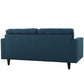 Modway Empress Mid-Century Modern Upholstered Fabric Loveseat Azure MDY-EEI-1547-AZU