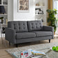 Modway Empress Loveseat In Mid-Century Modern Upholstered Fabric Gray MDY-EEI-1547-DOR