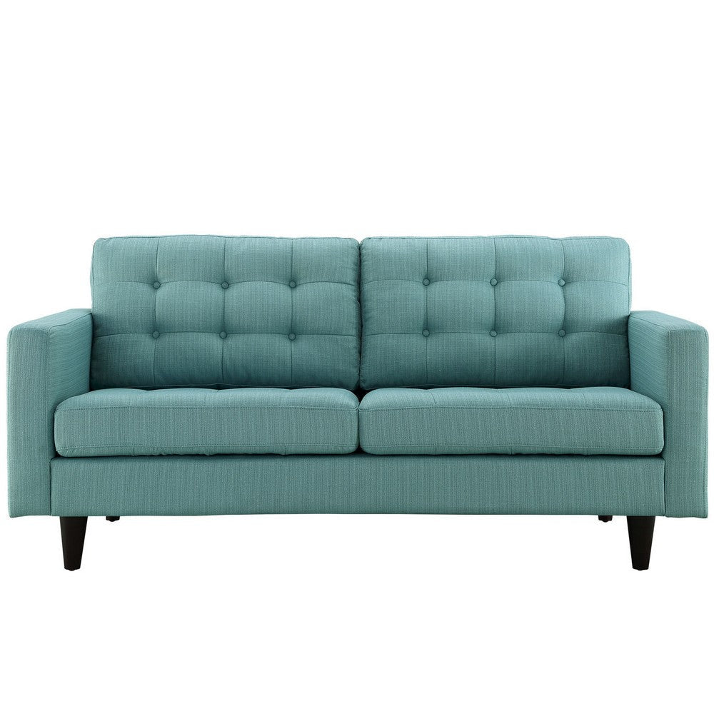 Modway Empress Loveseat In Mid-Century Modern Upholstered Fabric, Laguna