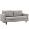 Modway Empress Loveseat In Mid-Century Modern Upholstered Fabric Light Gray MDY-EEI-1547-LGR