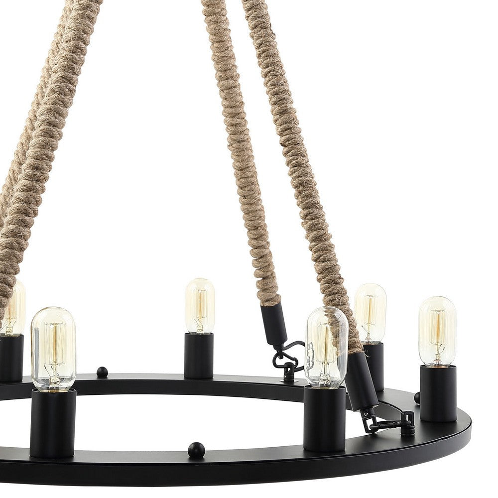 Black Encircle Chandelier - No Shipping Charges MDY-EEI-1574