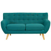 Modway Remark Mid-Century Modern Loveseat With Upholstered Fabric In Teal MDY-EEI-1632-TEA