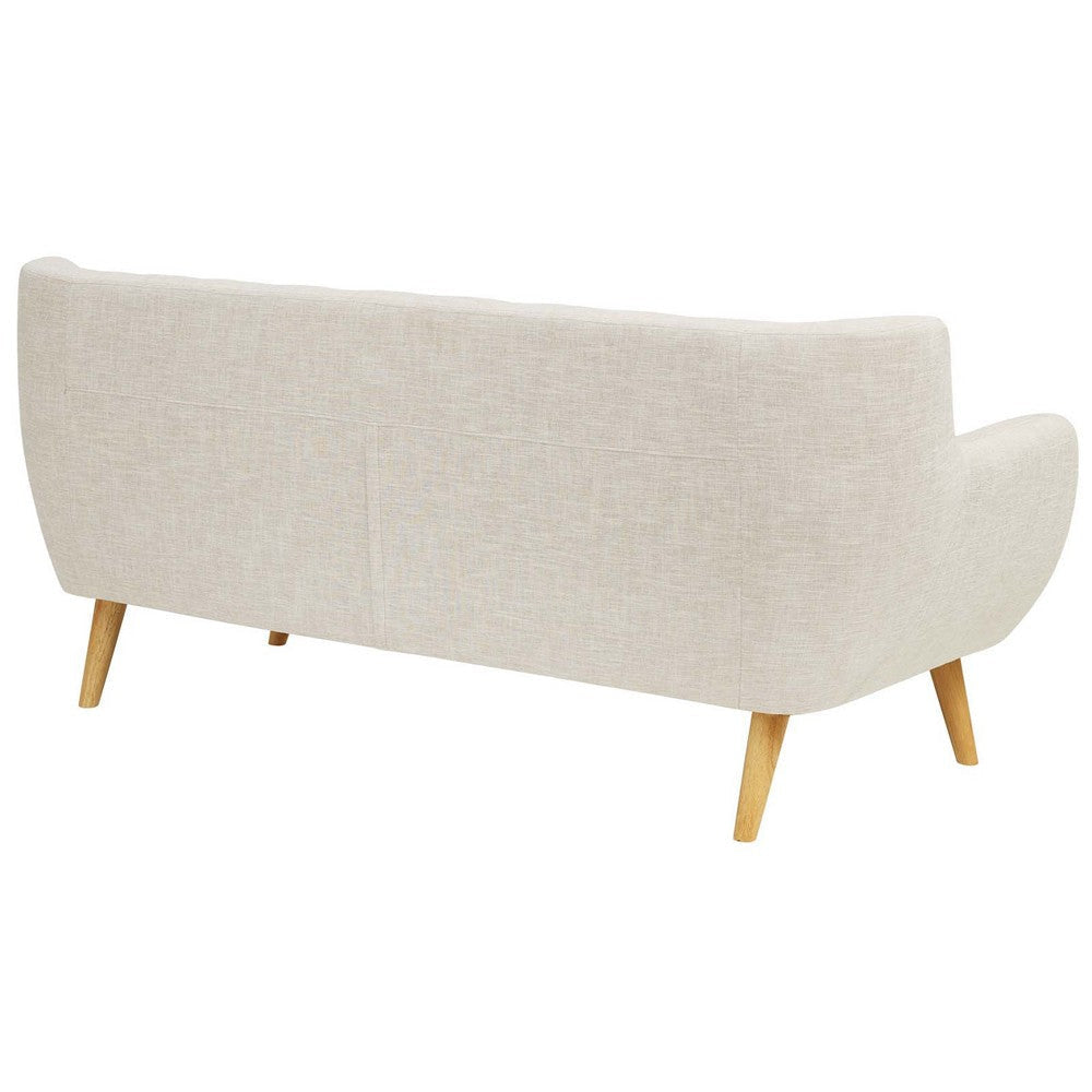 Modway Remark Mid-Century Modern Sofa With Upholstered Fabric In Beige MDY-EEI-1633-BEI