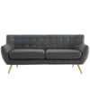 Modway Remark Mid-Century Modern Sofa With Upholstered Fabric In Gray