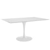 Modway Lippa 60’’ Mid-Century Modern Dining Table with Rectangle Top and Pedestal Base in White MDY-EEI-1656-WHI