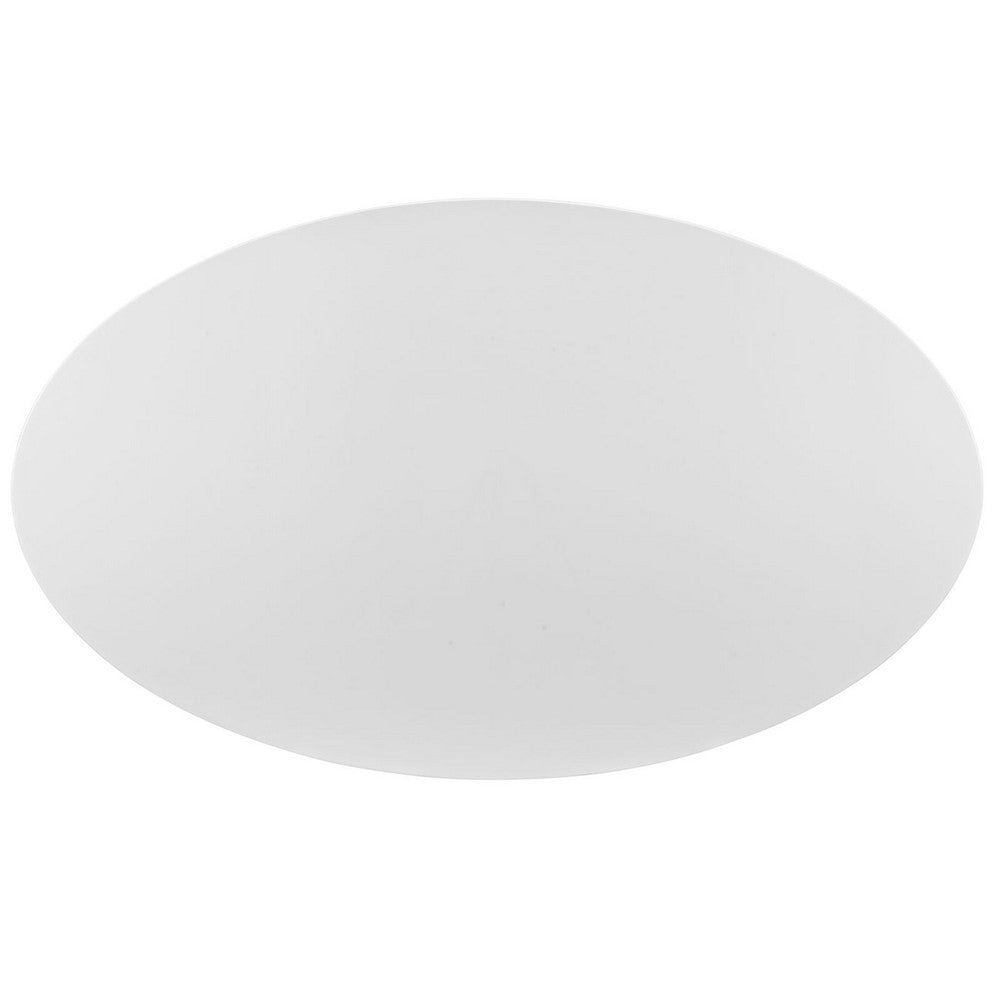 Lippa 78’’ Oval Wood Top Dining Table White MDY-EEI-1657-WHI