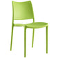 Modway Hipster Contemporary Modern Molded Plastic Stacking Dining Chair in Green