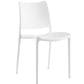 Modway MO- Hipster Contemporary Modern Molded Plastic Stacking, Dining Chair, White