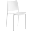 Modway MO- Hipster Contemporary Modern Molded Plastic Stacking, Dining Chair, White