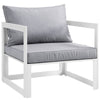 Modway Fortuna 7 Piece Outdoor Patio Sectional Sofa Set in White Gray MDY-EEI-1733-WHI-GRY-SET