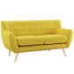 Modway Remark Mid-Century Modern Upholstered Fabric Living Room Set Loveseat and Sofa Sunny MDY-EEI-1785-SUN-SET