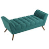 Response Medium Upholstered Fabric Bench Teal - No Shipping Charges MDY-EEI-1789-TEA