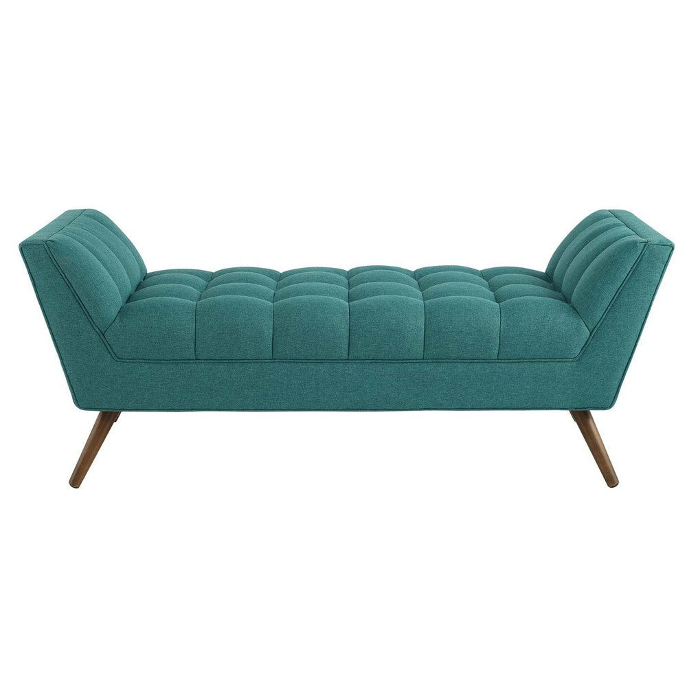 Response Medium Upholstered Fabric Bench Teal - No Shipping Charges MDY-EEI-1789-TEA