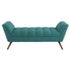 Response Medium Upholstered Fabric Bench Teal - No Shipping Charges MDY-EEI-1789-TEA