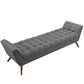 Gray Response Fabric Bench - No Shipping Charges MDY-EEI-1790-DOR