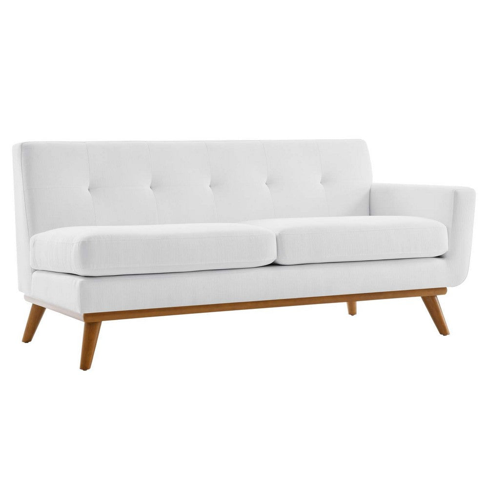 Modway Engage Upholstered Fabric Right-Arm Loveseat, White