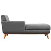 Modway Engage Mid-Century Modern Upholstered Fabric Left-Arm Chaise in Gray MDY-EEI-1793-DOR