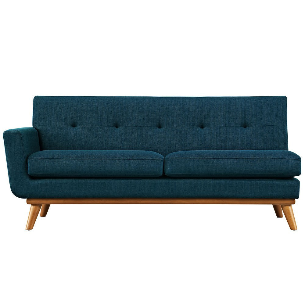 Modway Engage Left Arm Loveseat in Mid-Century Modern Upholstered Fabric Azure MDY-EEI-1795-AZU