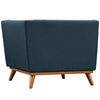 Modway Engage Corner Sofa in Mid-Century Modern Upholstered Fabric Azure MDY-EEI-1796-AZU