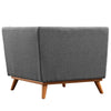 Modway Engage Corner Sofa in Mid-Century Modern Upholstered Fabric Gray MDY-EEI-1796-DOR