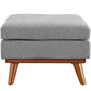 Engage Upholstered Fabric Ottoman - No Shipping Charges MDY-EEI-1797-GRY