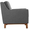 Modway Beguile Mid-Century Modern Accent Arm Lounge Chair with Upholstered Fabric in Gray MDY-EEI-1798-DOR