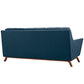 Modway Beguile Mid-Century Modern Sofa With Upholstered Fabric In Azure MDY-EEI-1800-AZU